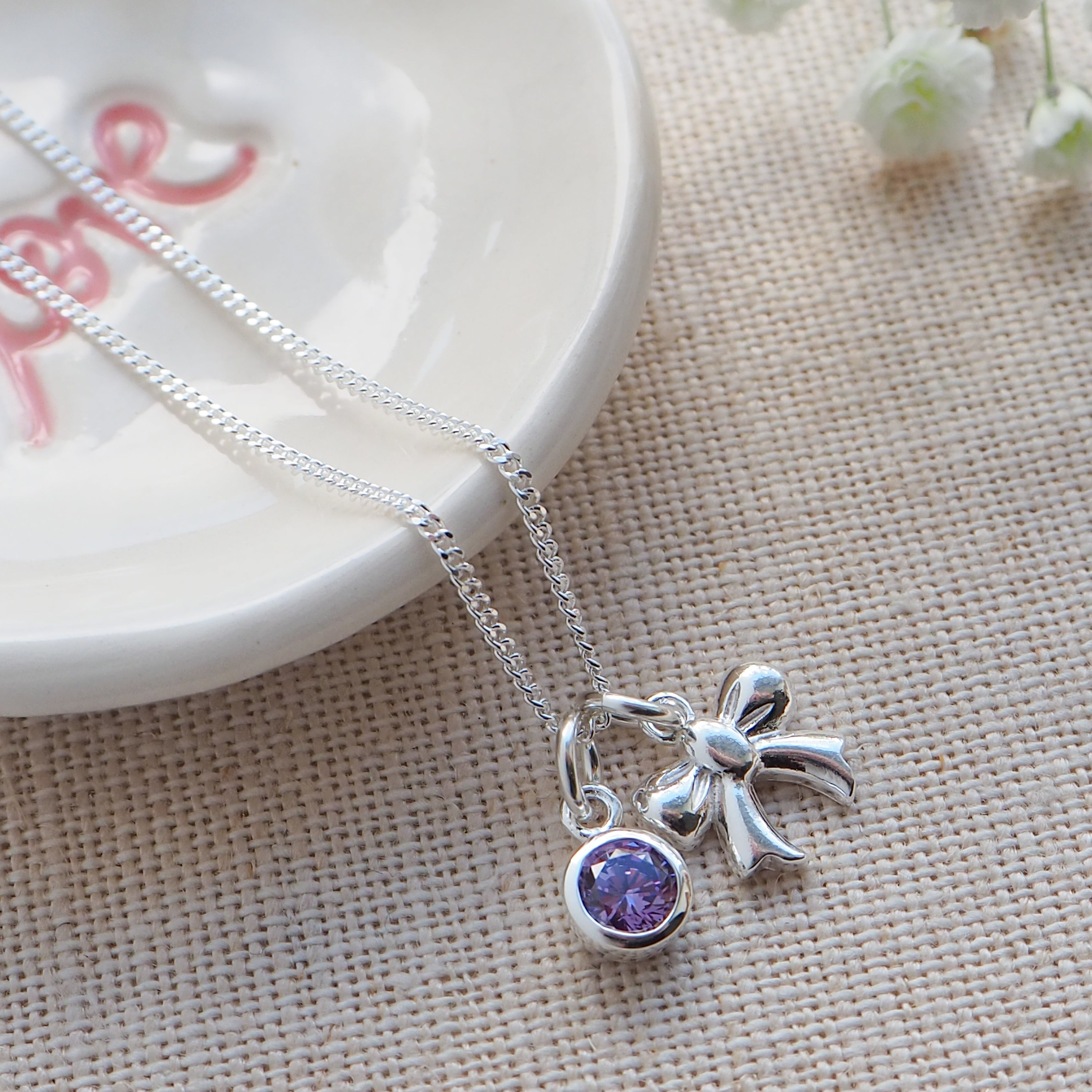 Bow Charm Necklace