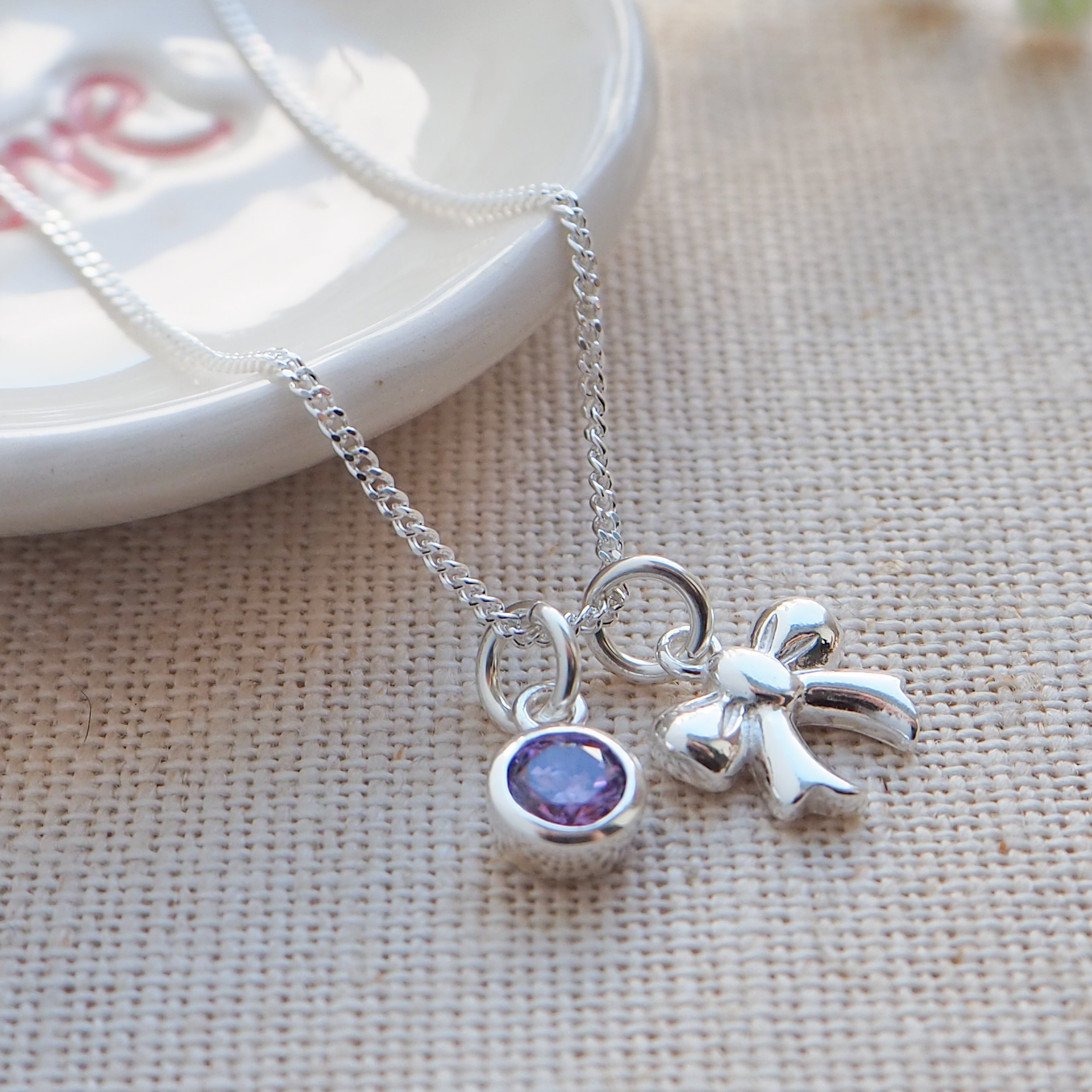 Bow Charm Necklace