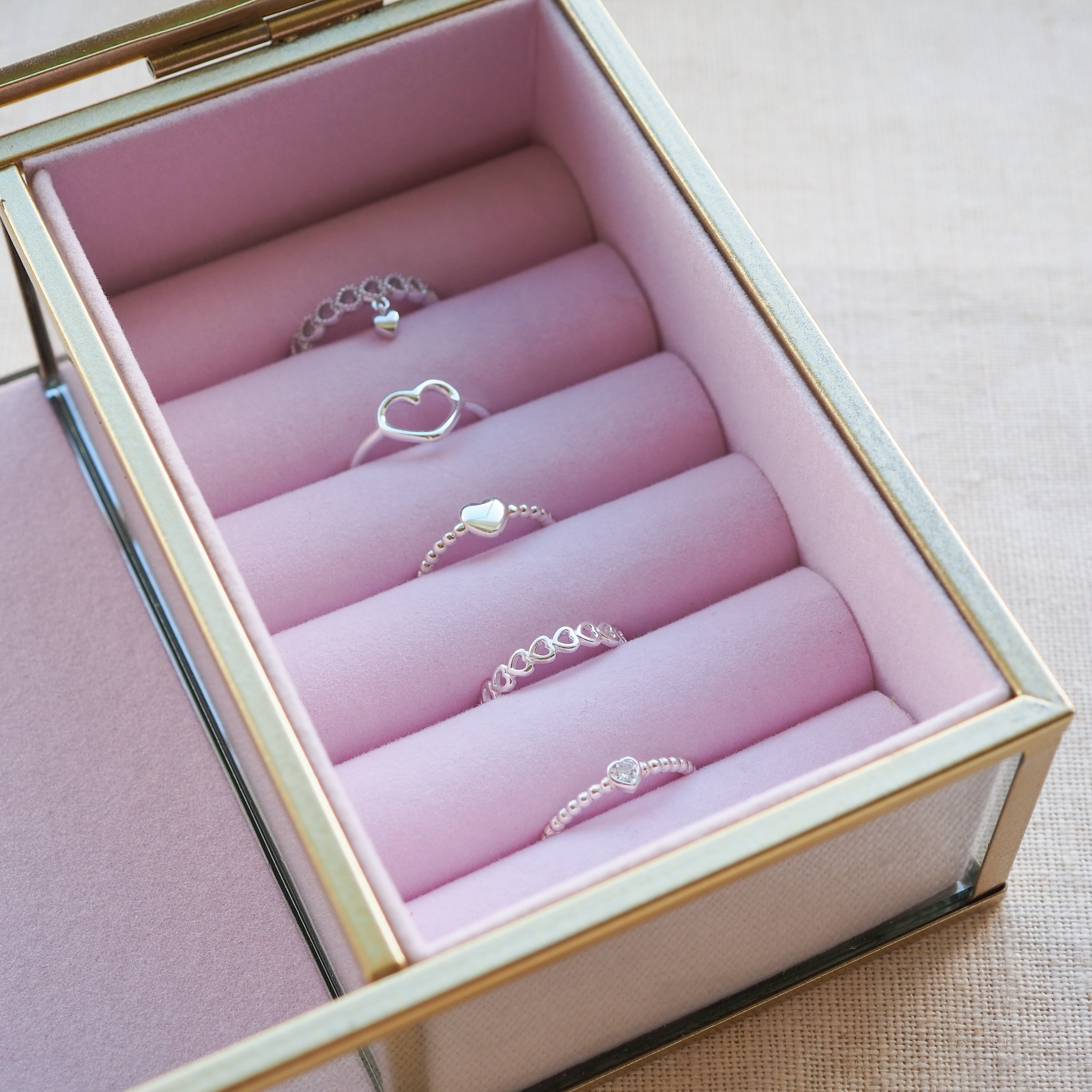 Silver Heart Band Ring