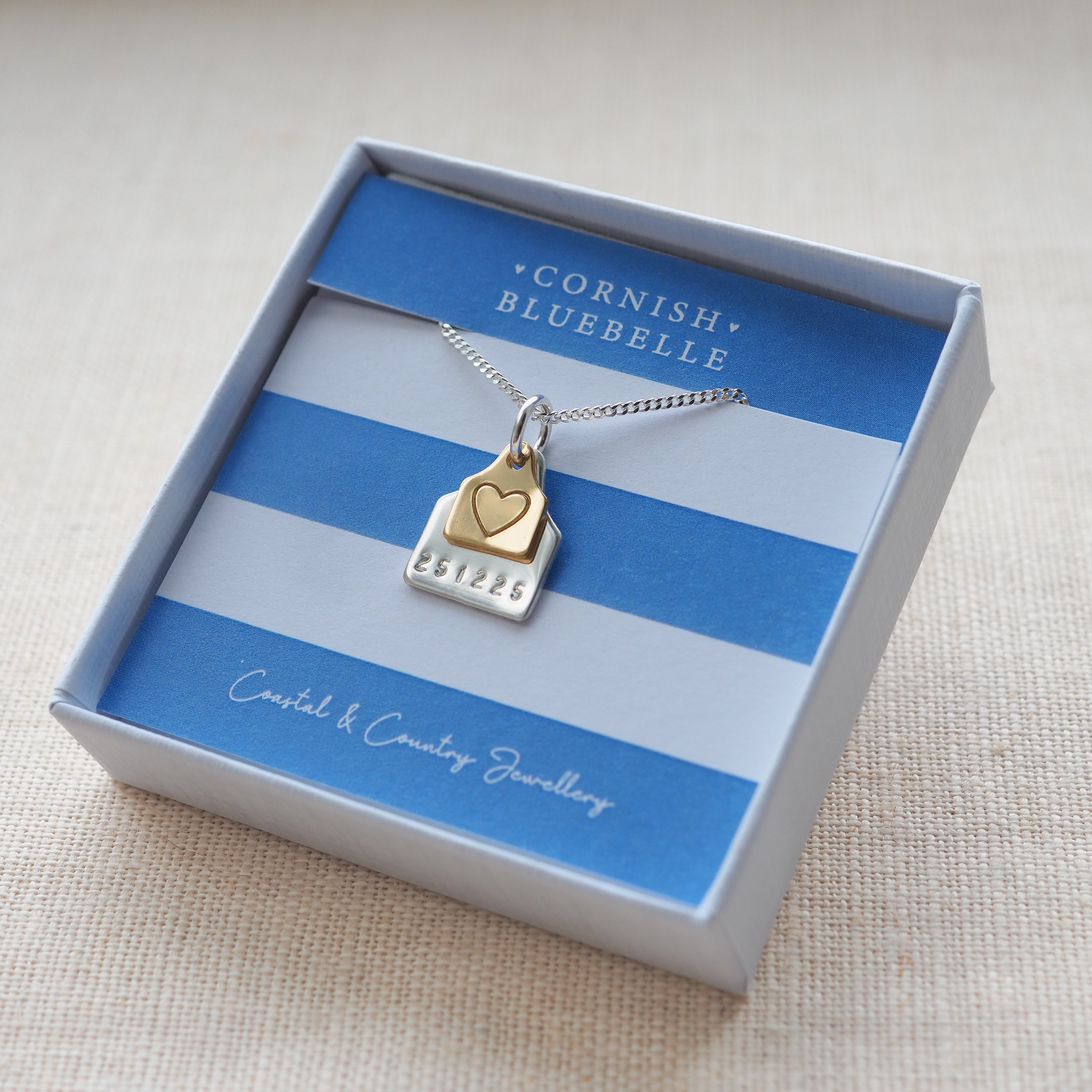 Layered Ear Tag Necklace