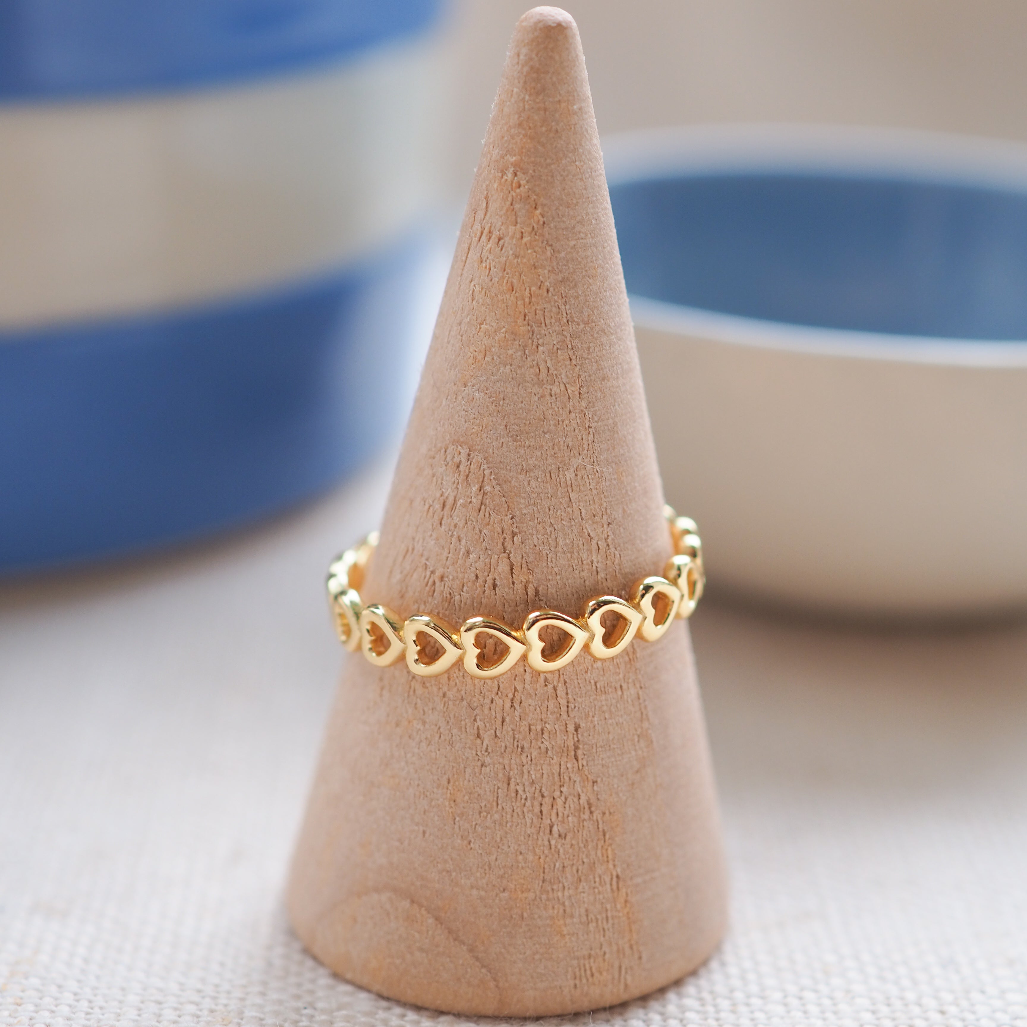 Gold Heart Band Ring