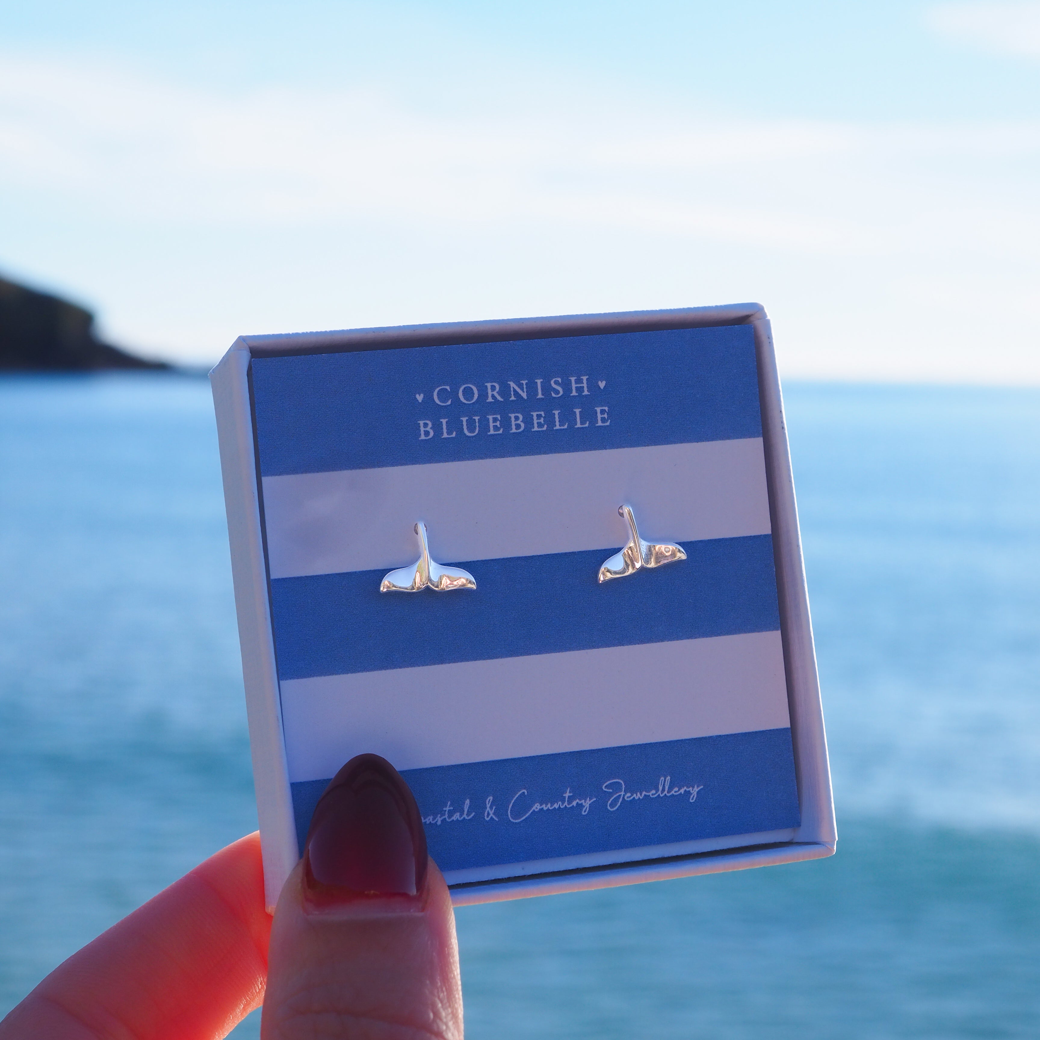 SALE Whale Tail Studs