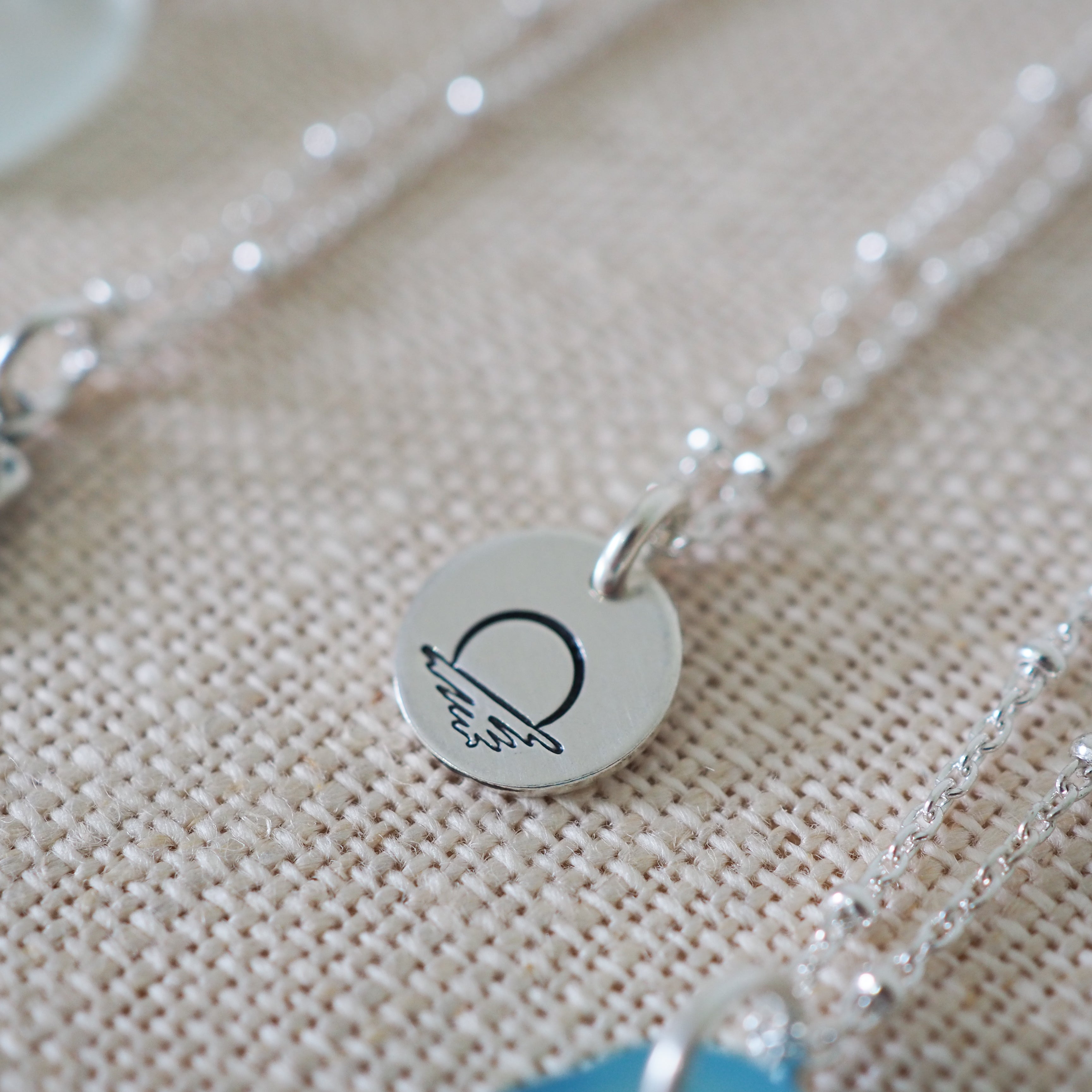 Sterling silver mini disc anklet