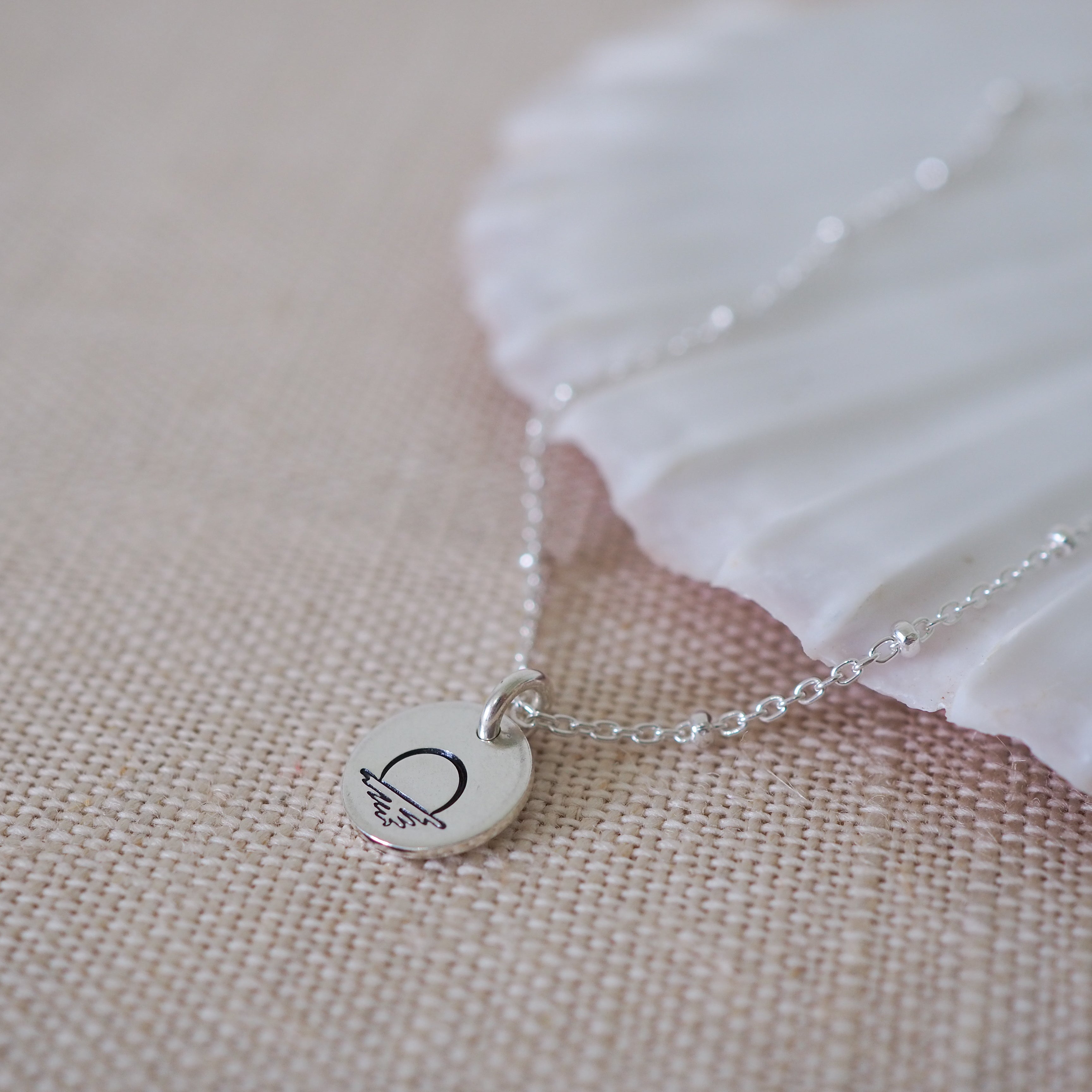 Sterling silver mini disc anklet