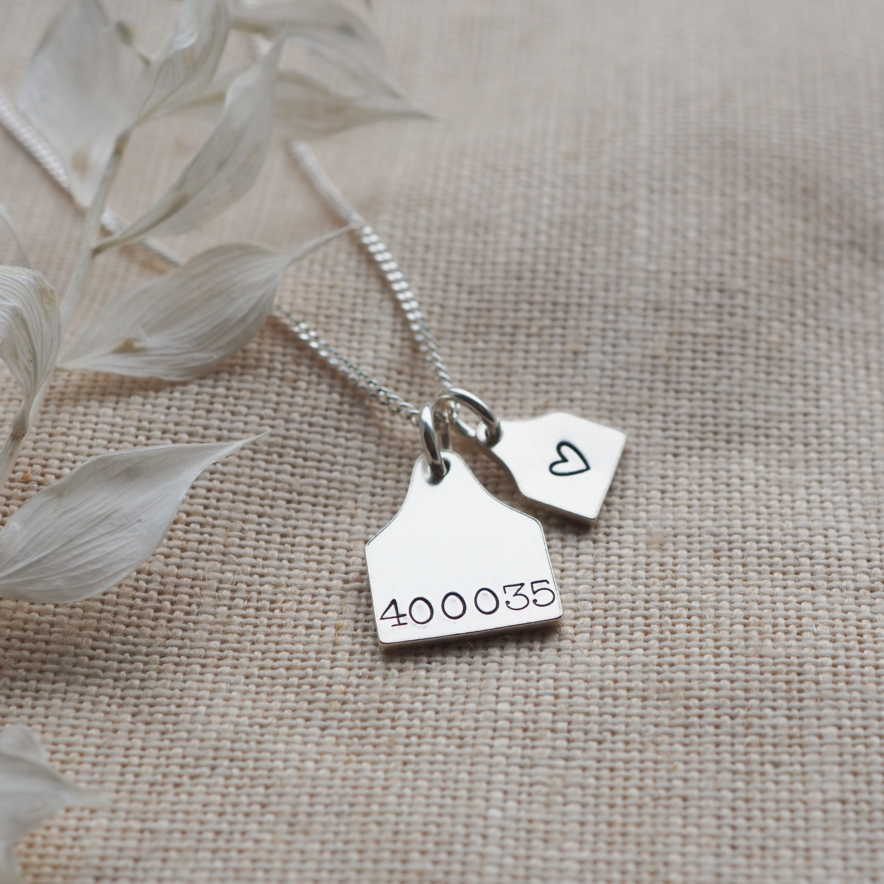 Ear tag necklace