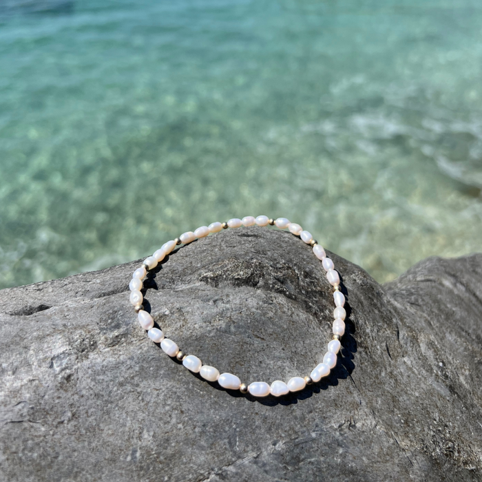 Pearl & Gold Anklet