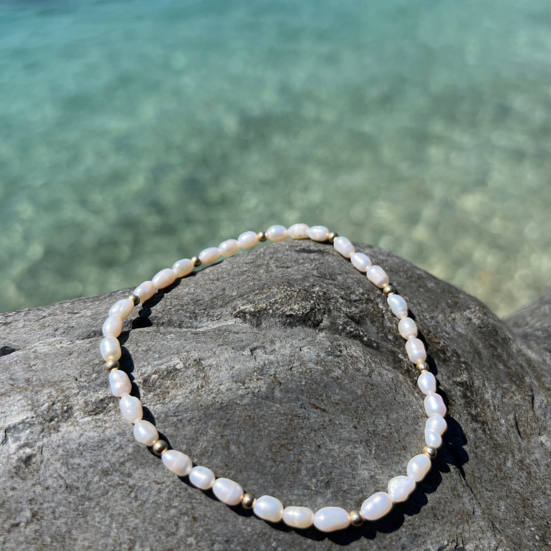 Pearl & Gold Anklet