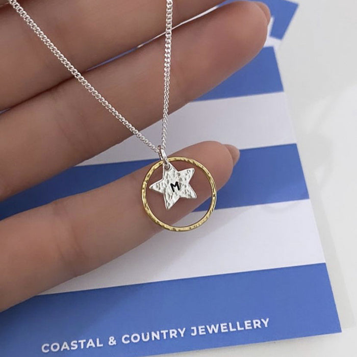 Personalised halo necklace