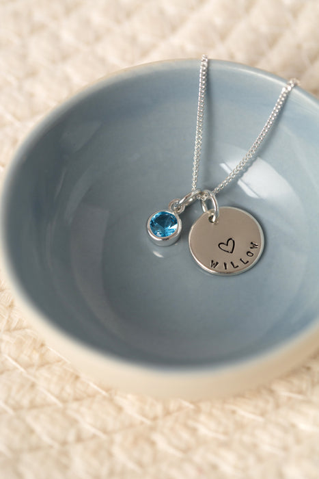 Personalised heart necklace