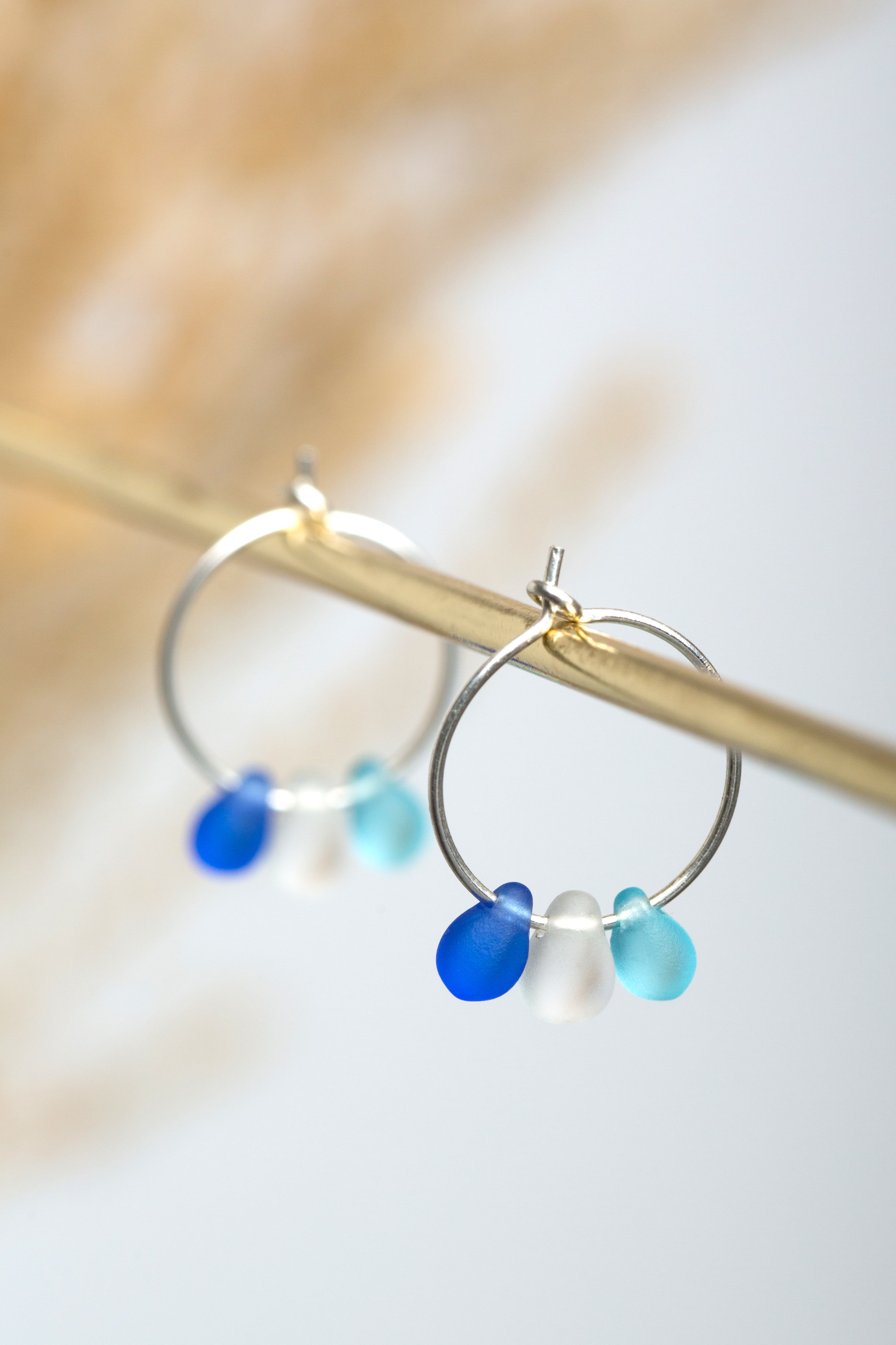 Drop Of The Ocean Hoop Earrings