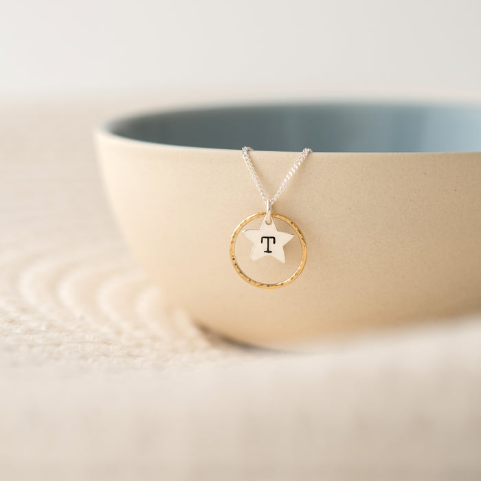 Personalised halo necklace