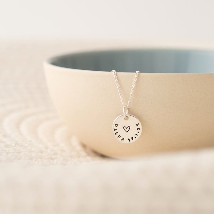 Personalised midi disc necklace