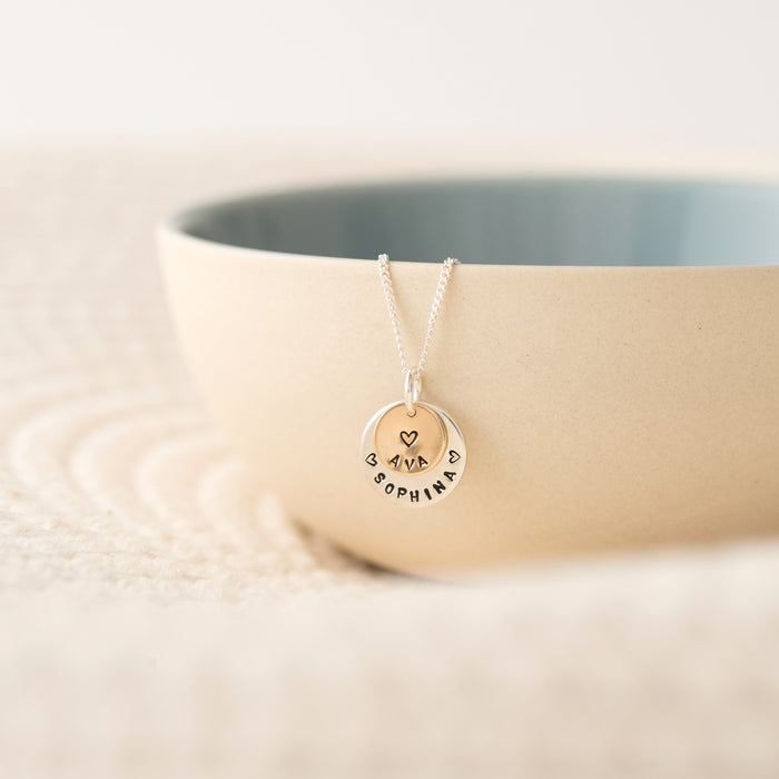 Layered disc necklace