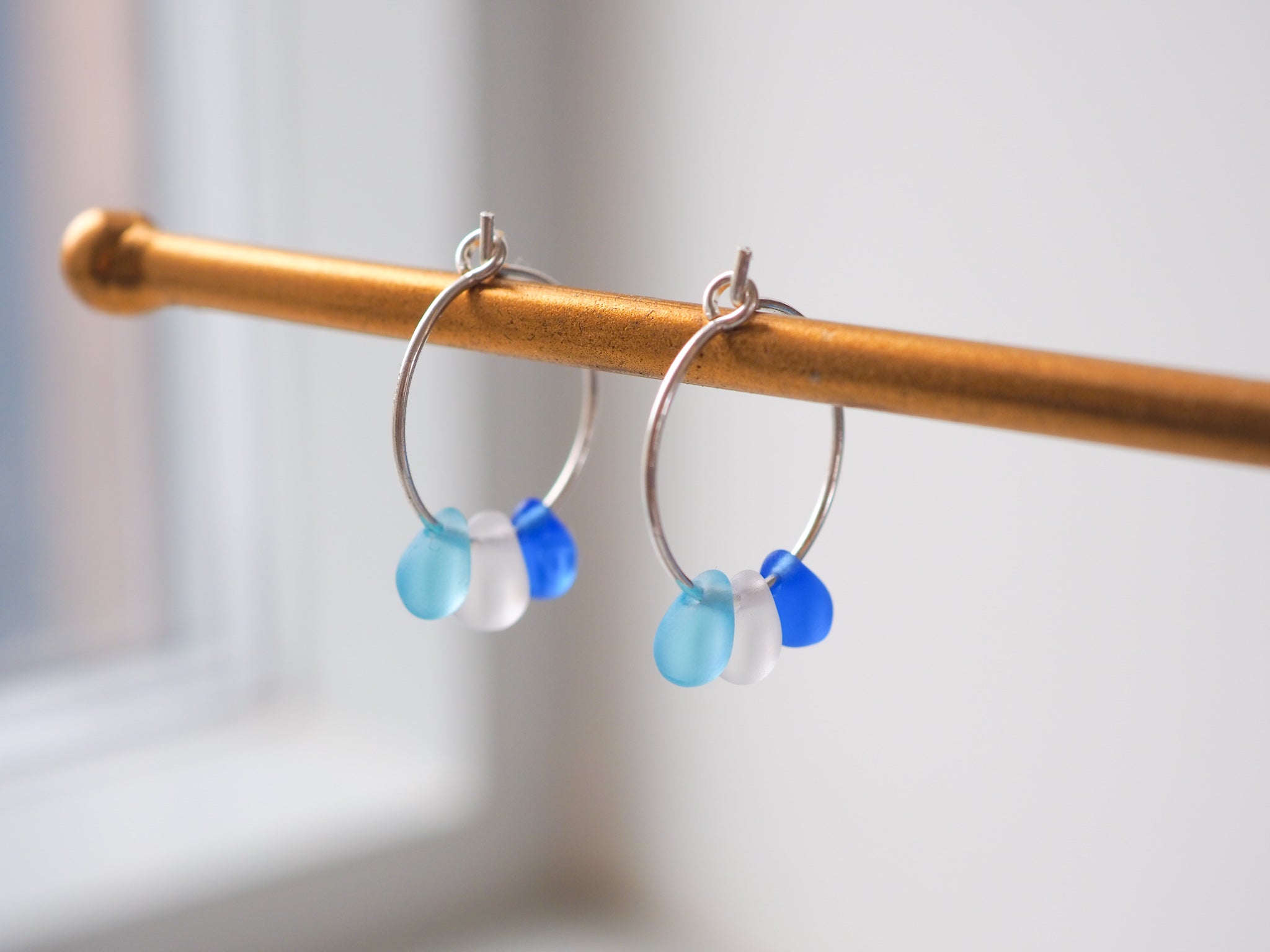 Drop Of The Ocean Hoop Earrings