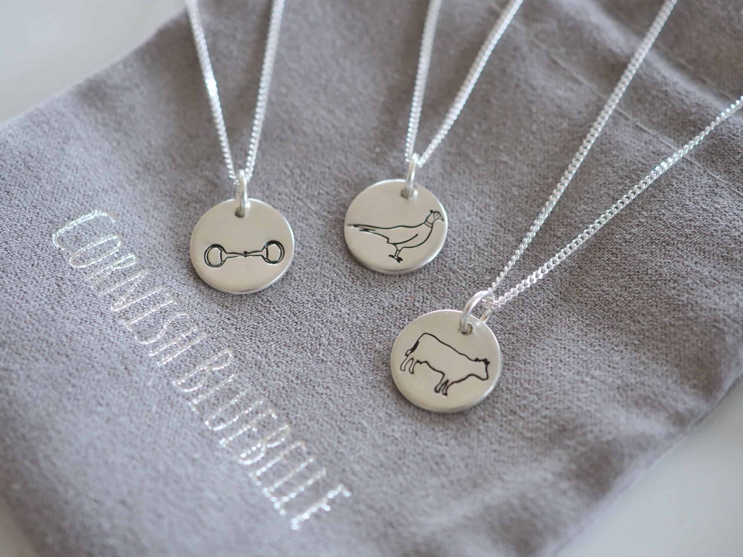 Personalised midi disc necklace