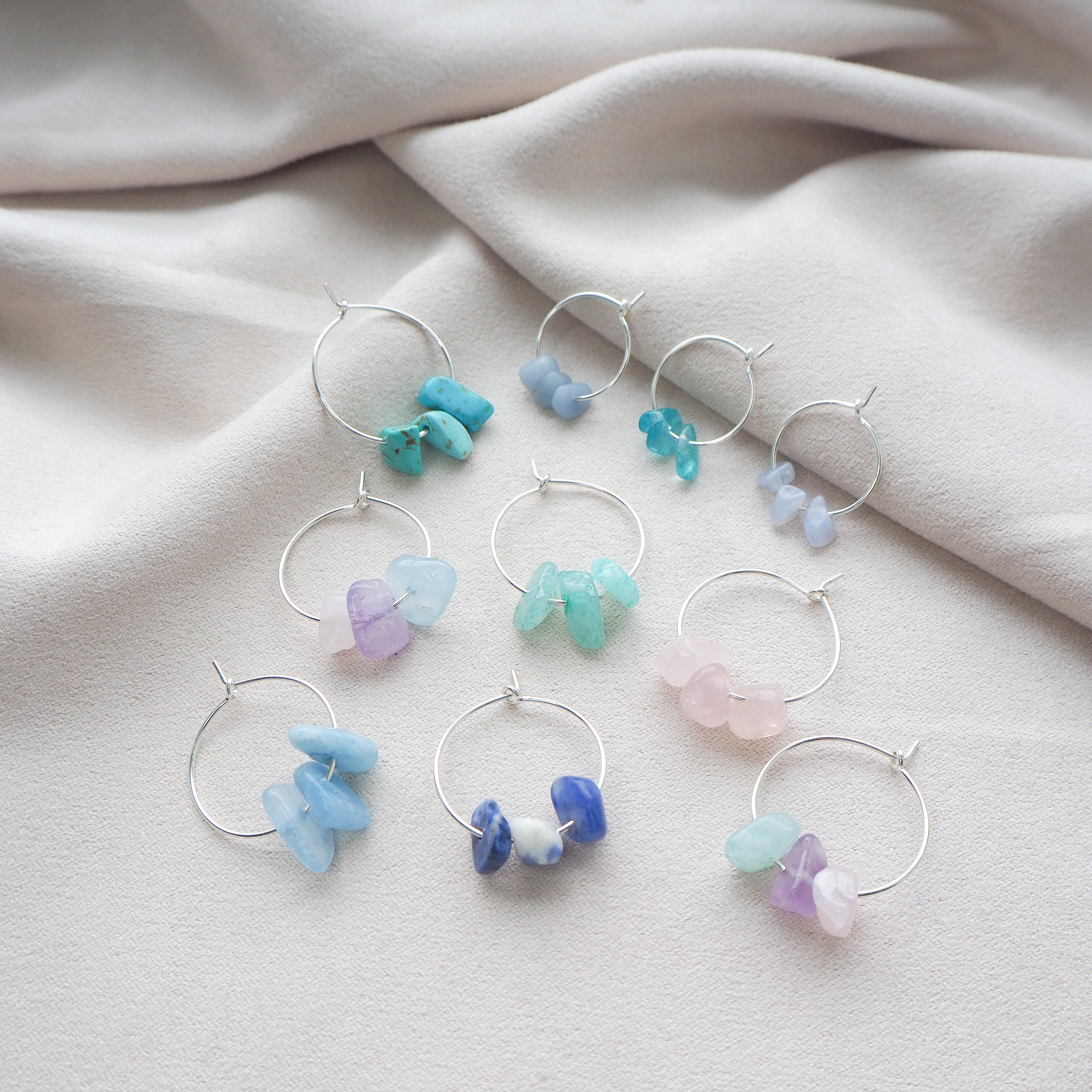 Crystal hoop earrings