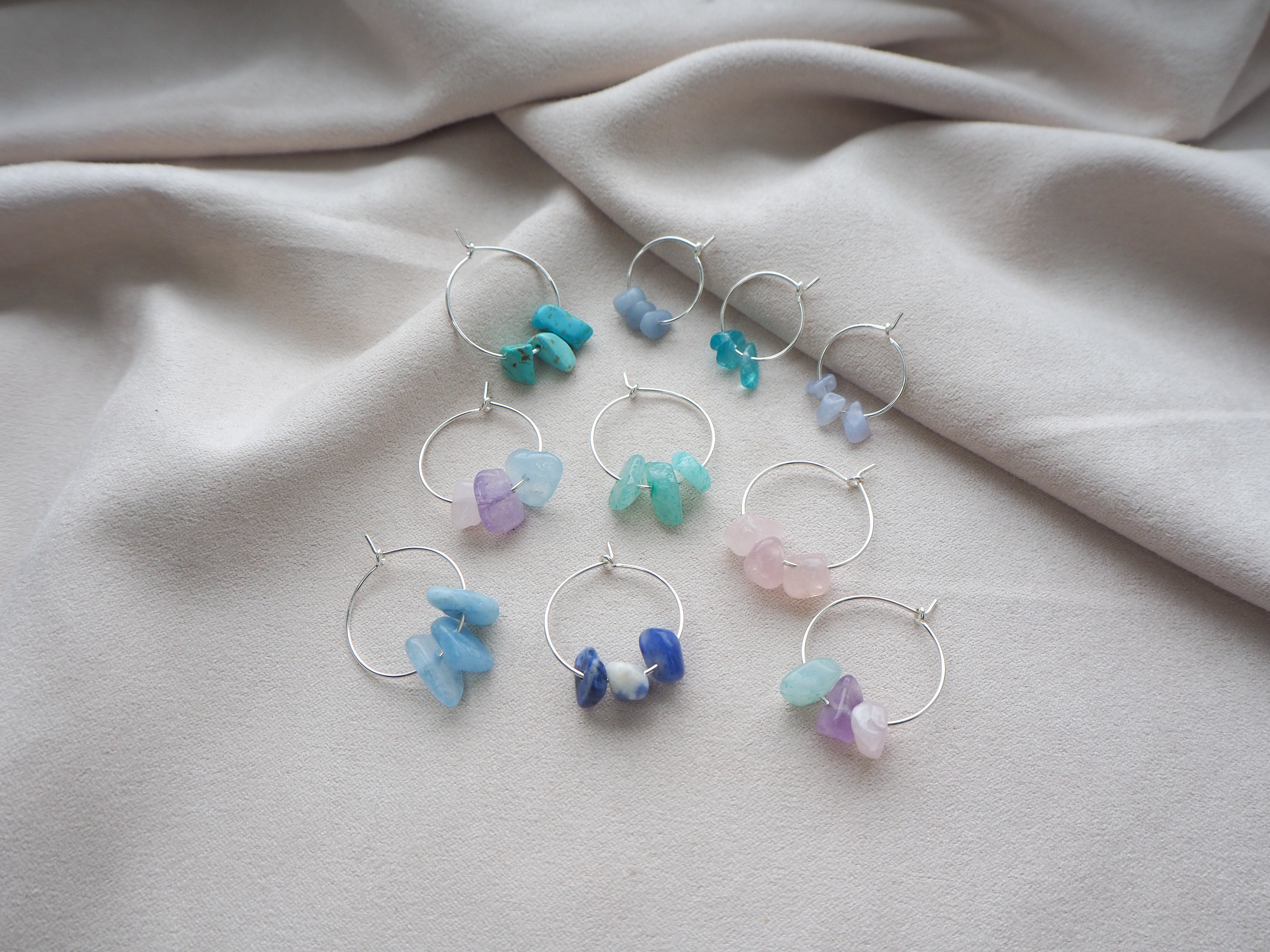 Crystal hoop earrings