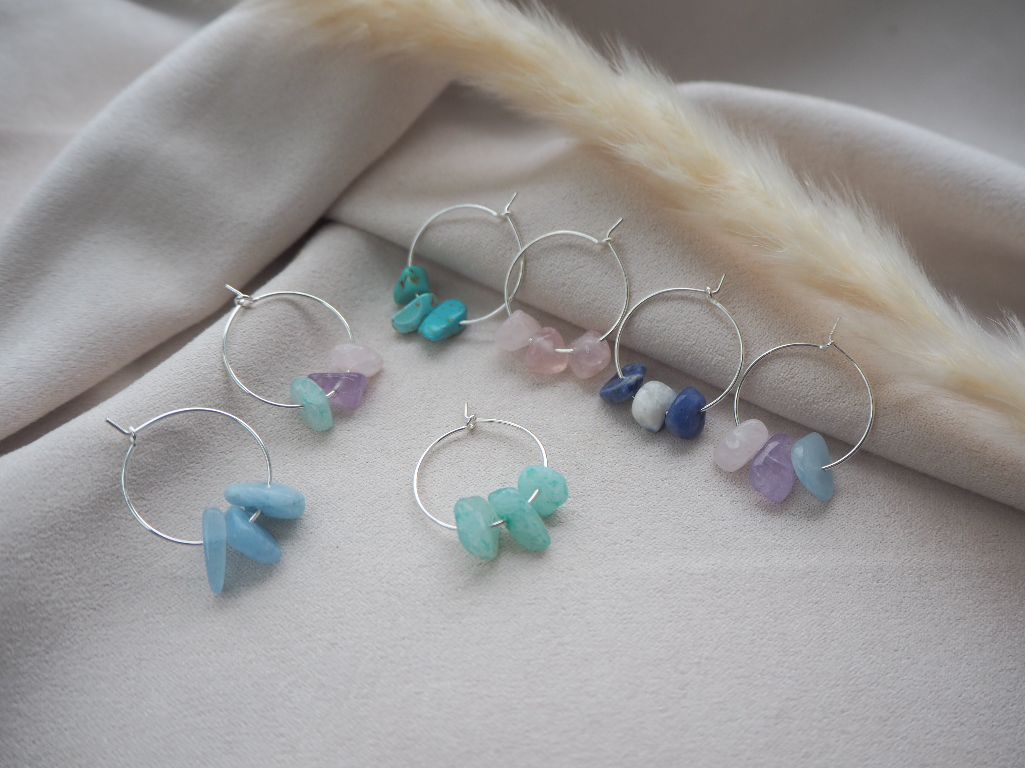 Crystal hoop earrings