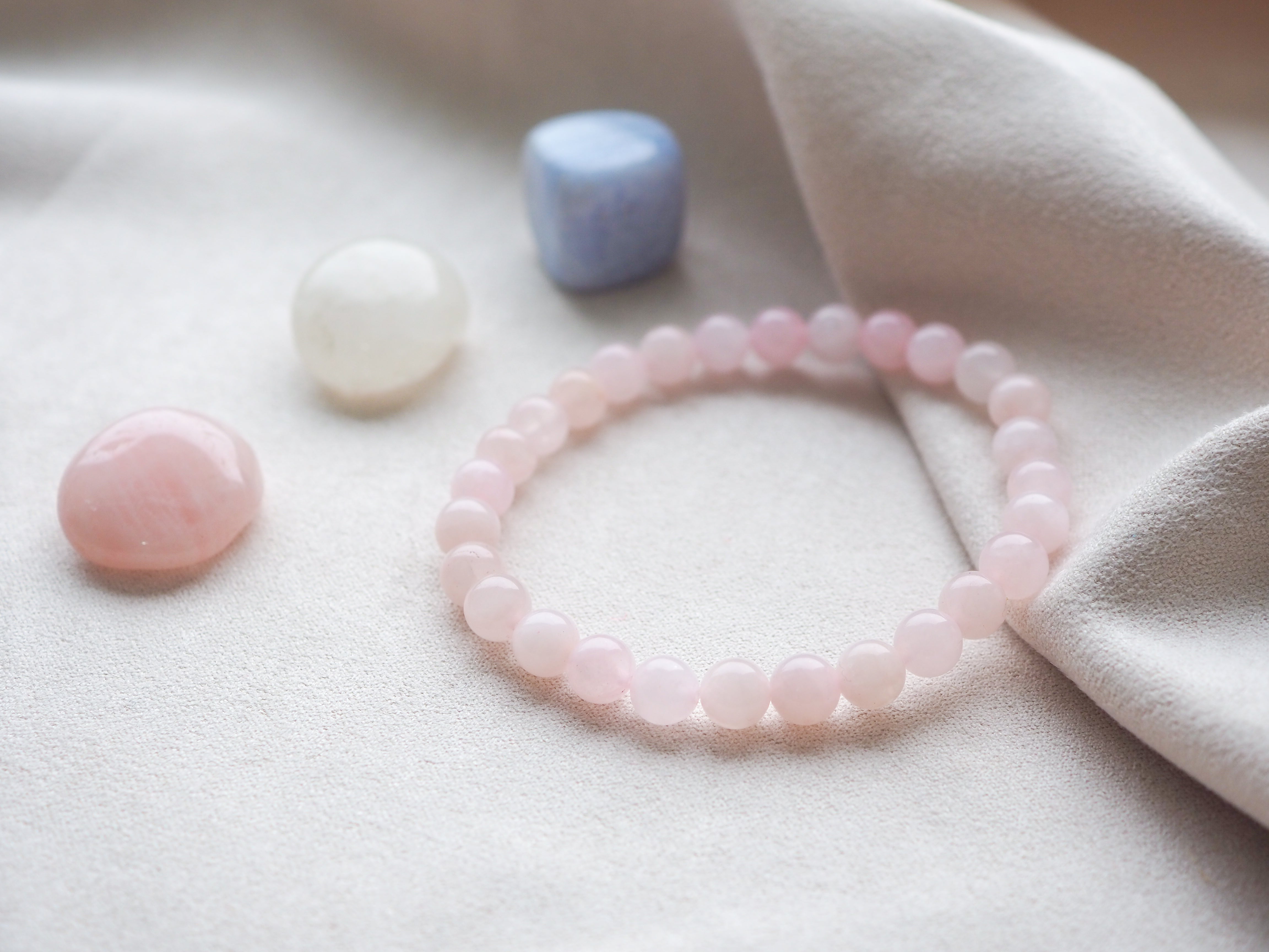 Rose Quartz beaded bracelet