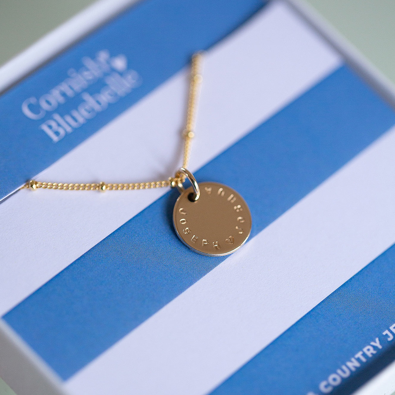 Gold midi disc necklace