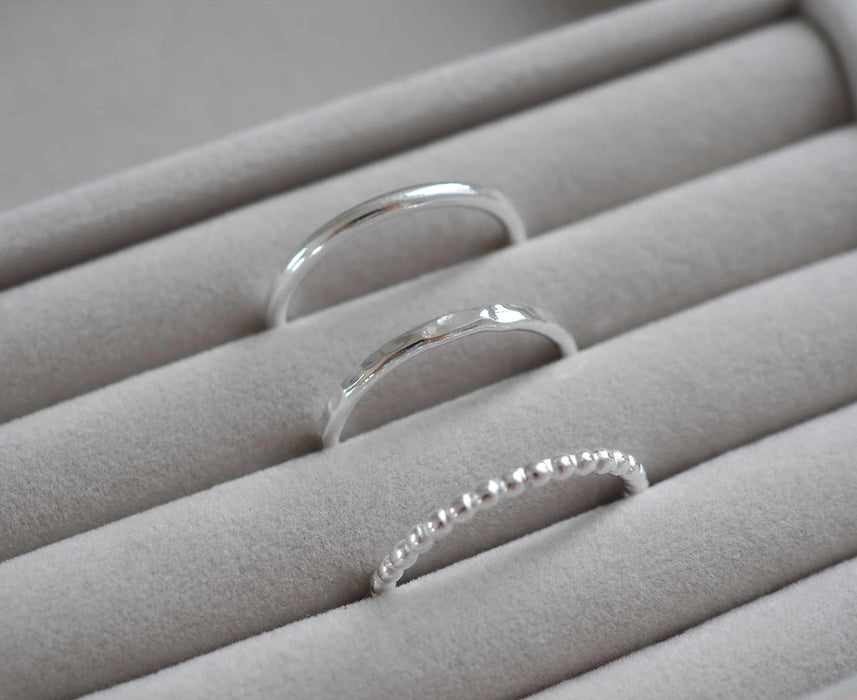Sterling silver stacking rings