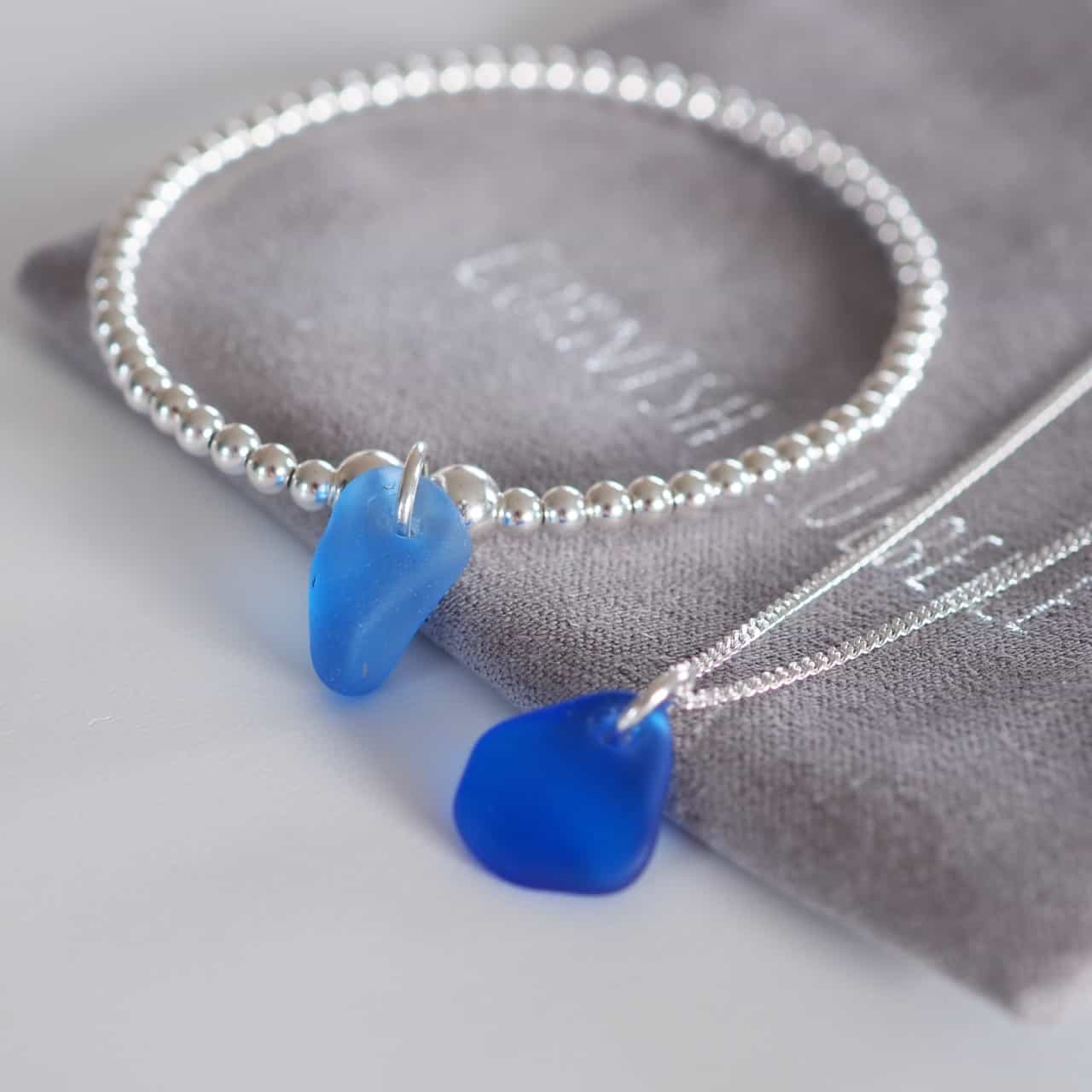 Cornish sea glass necklace