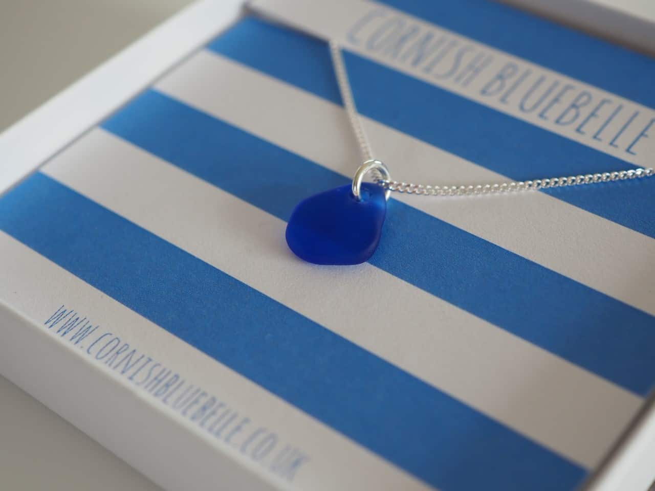 Cornish sea glass necklace