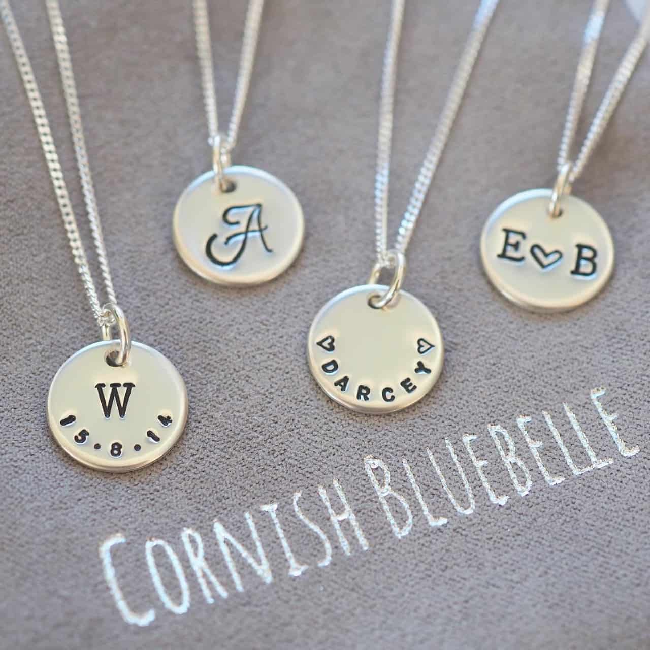 Personalised midi disc necklace