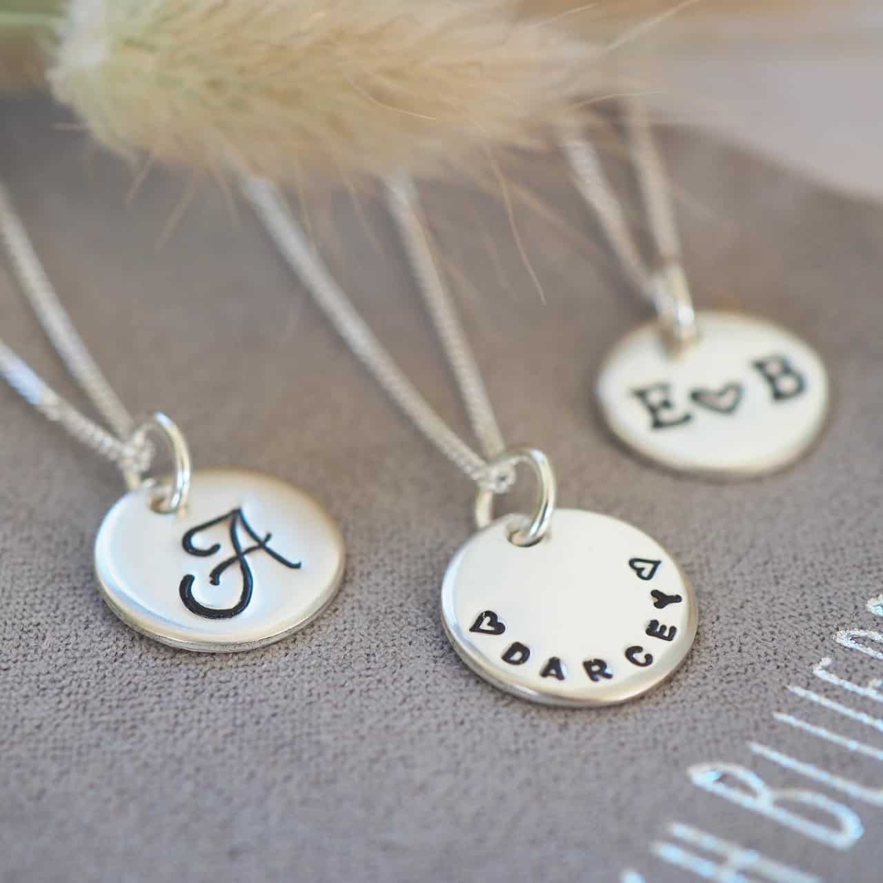 Personalised midi disc necklace